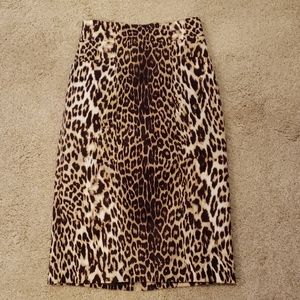 Leopard pencil skirt